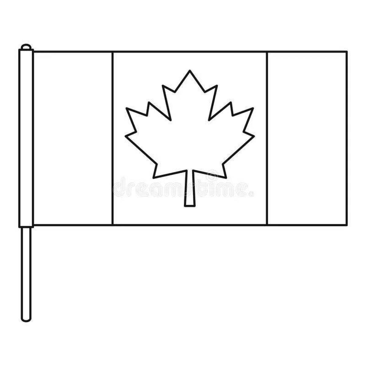 Великолепная страница раскраски канадского флага