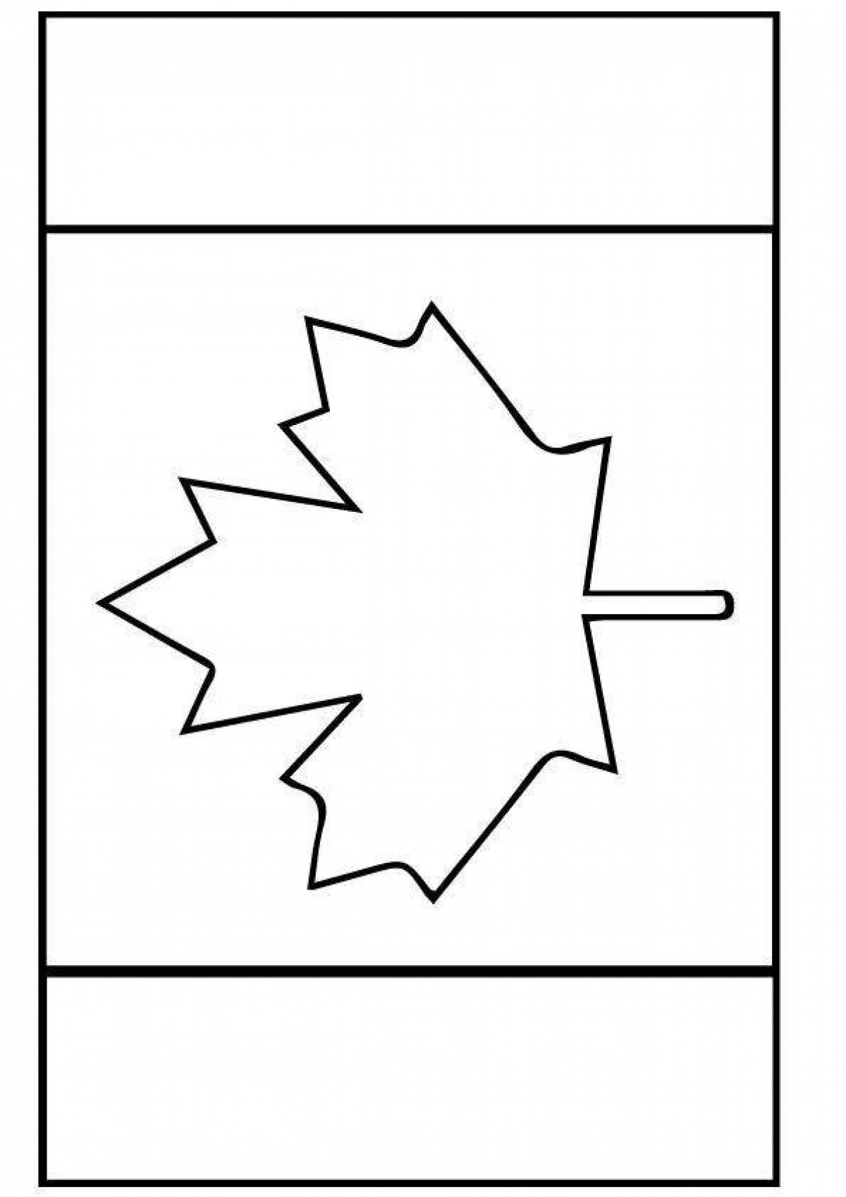 Coloring page royal canadian flag