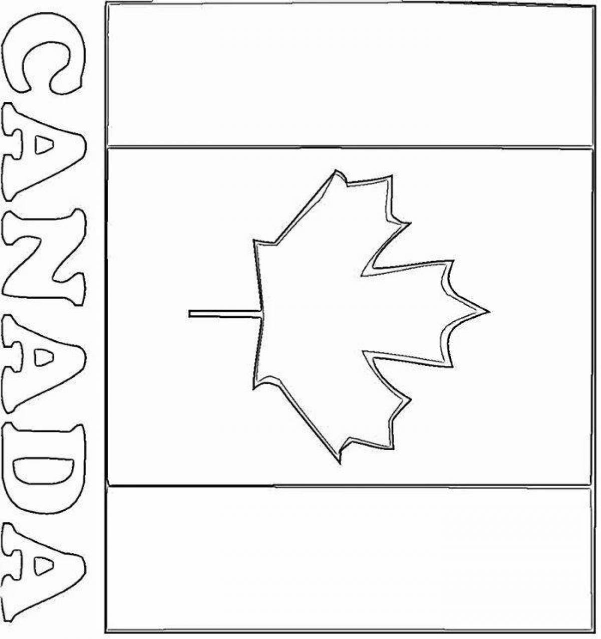 Coloring page awesome canada flag