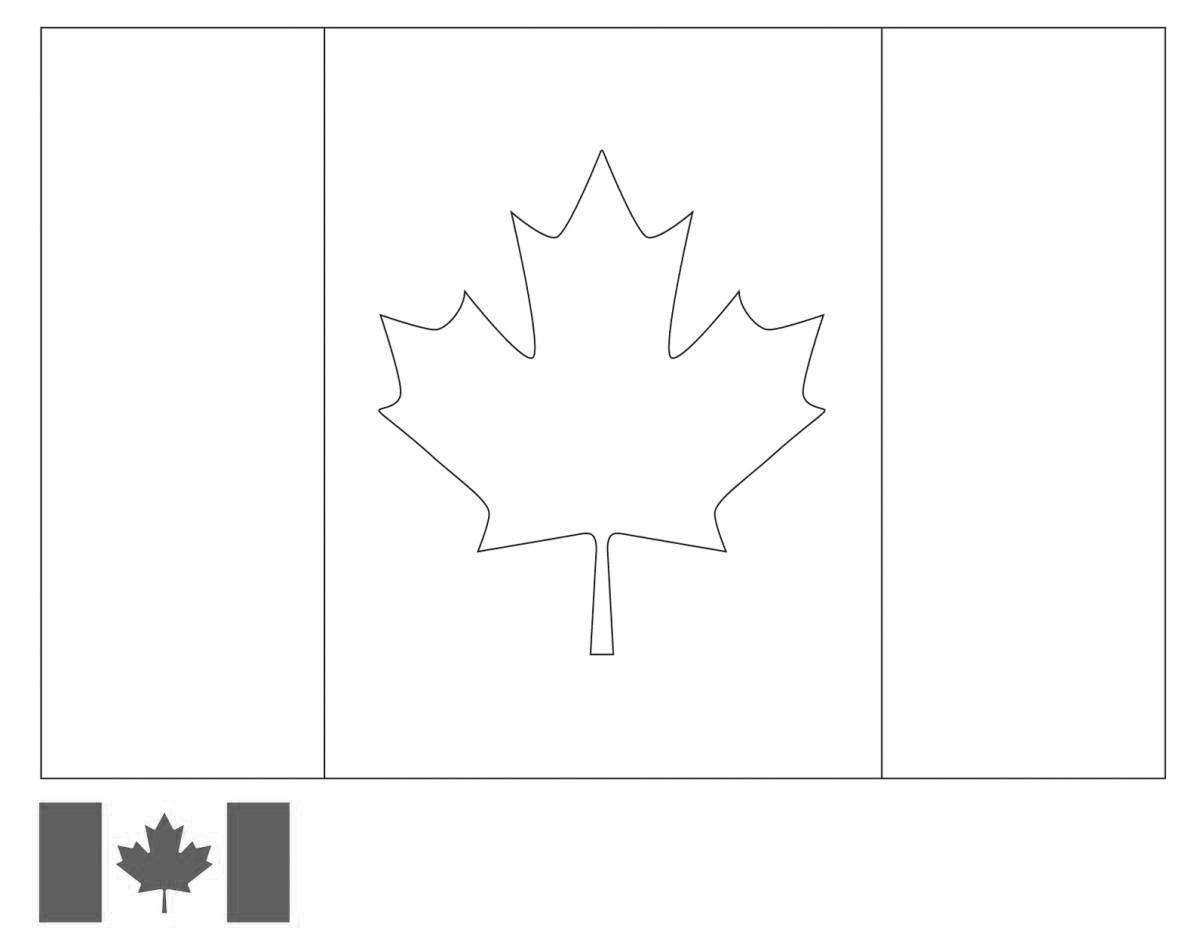 Раскраска Флаг Канады | Раскраски для детей печать онлайн