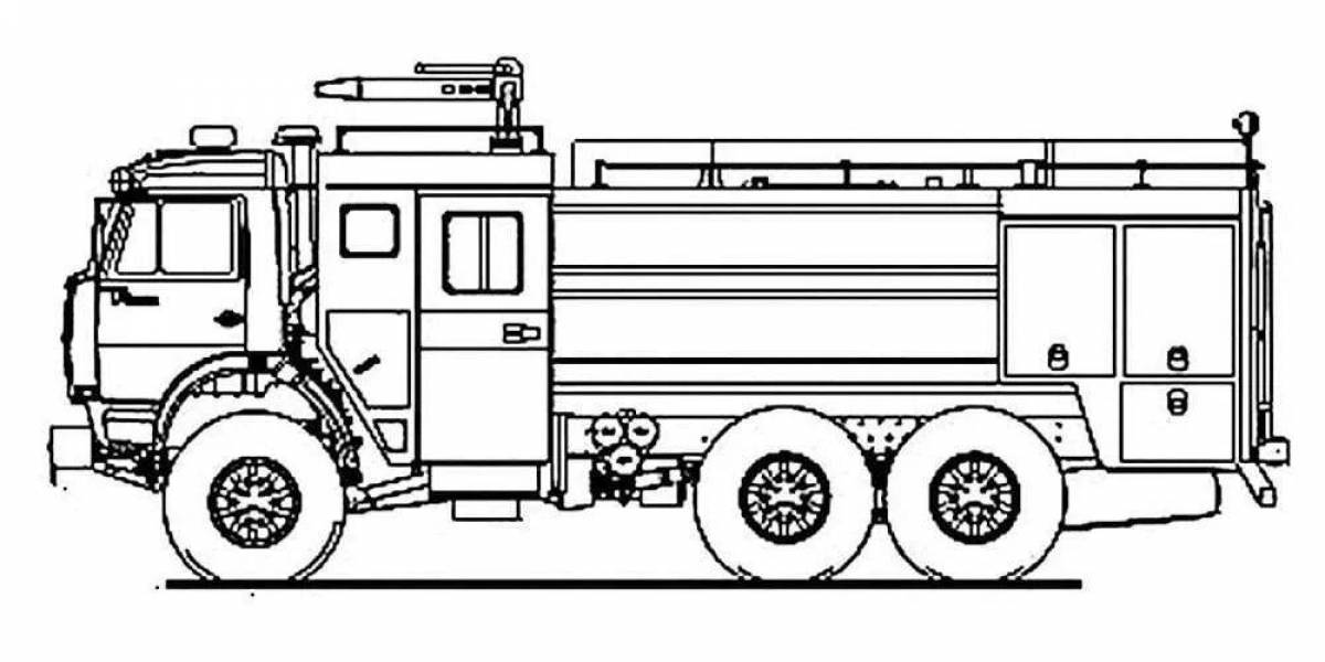 Картинки раскраски камаз для детей