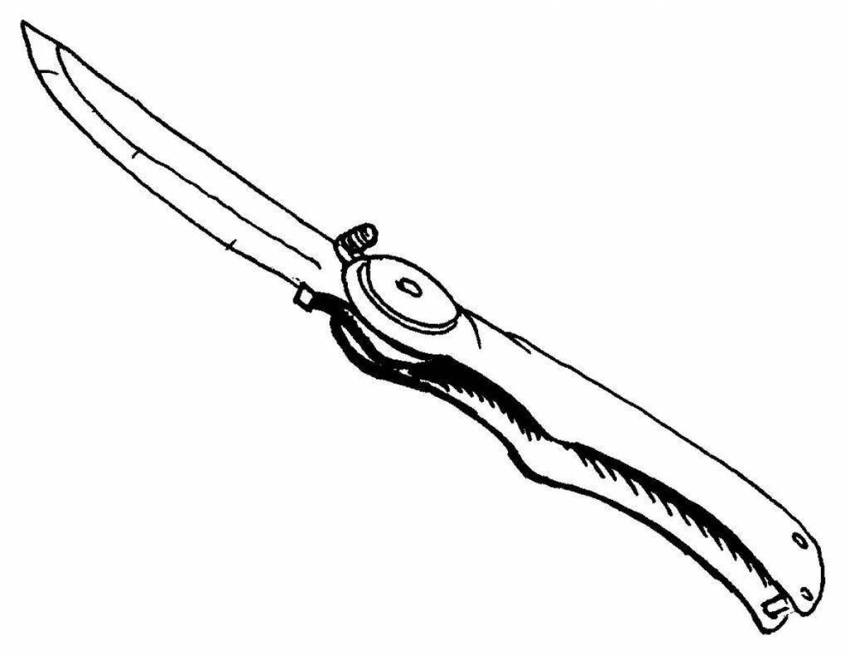 Шаблон нож бабочка из стандофф 2