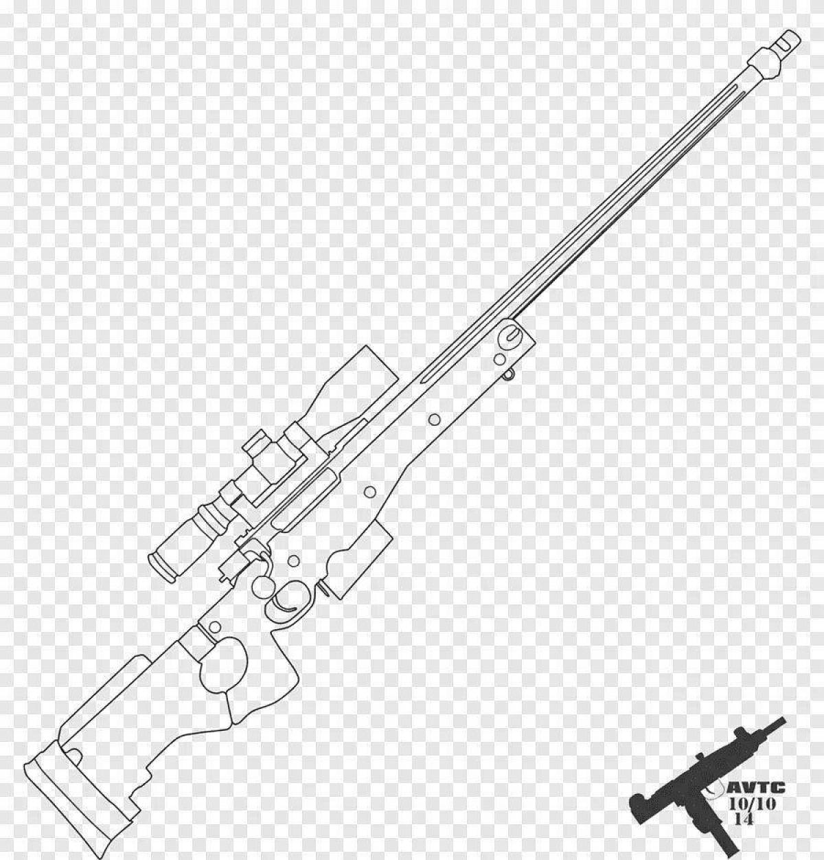 чертеж awp снайперской винтовки для дерева фото 9