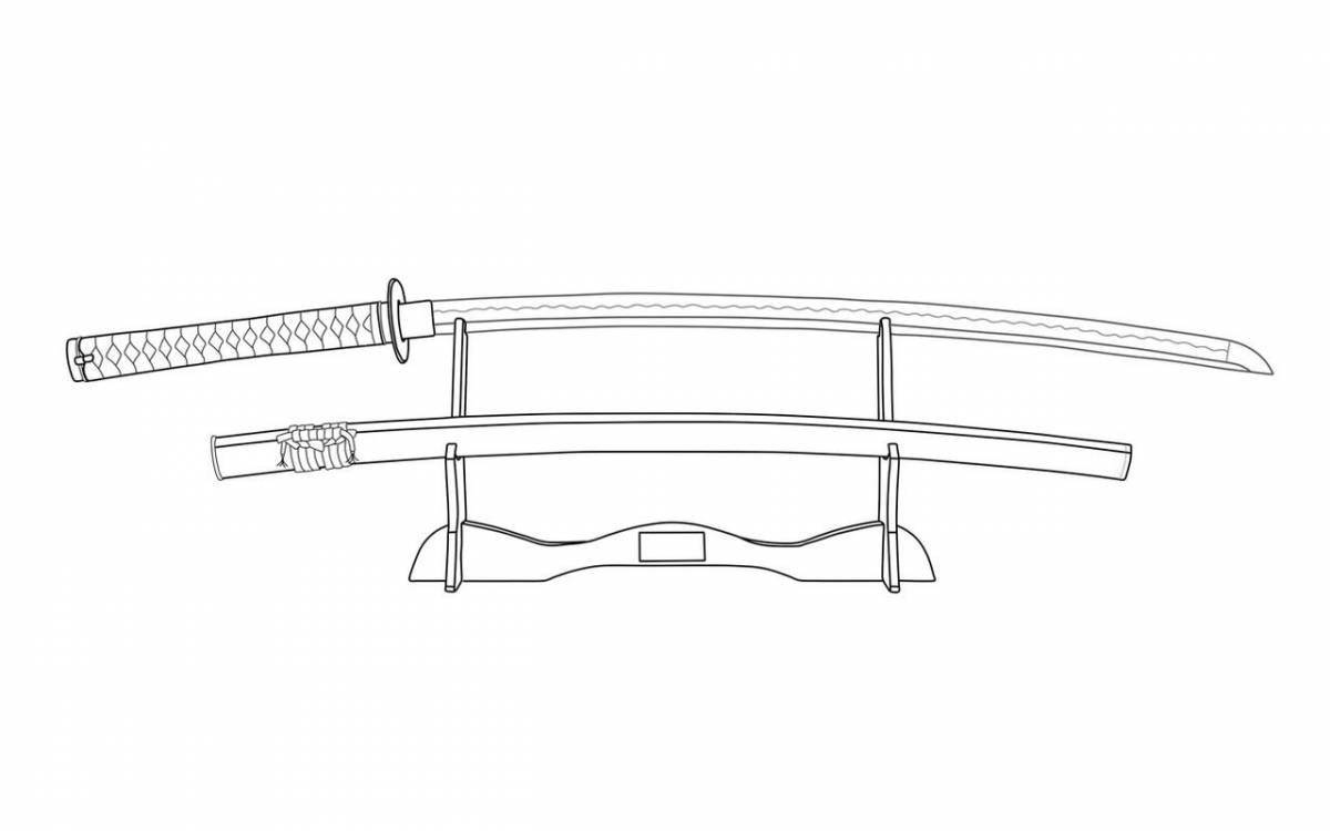Как нарисовать катану
