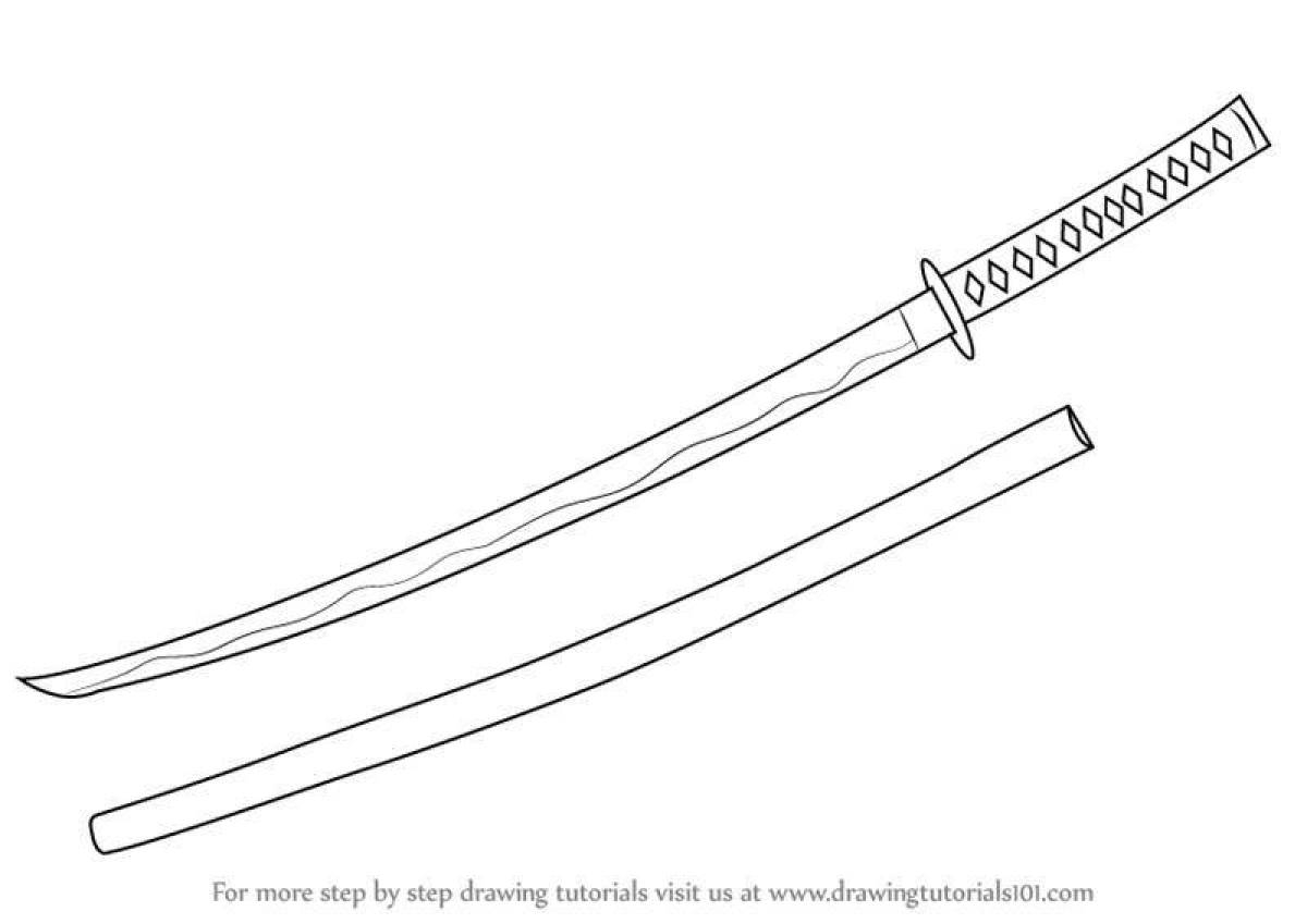 Катана картинки для срисовки