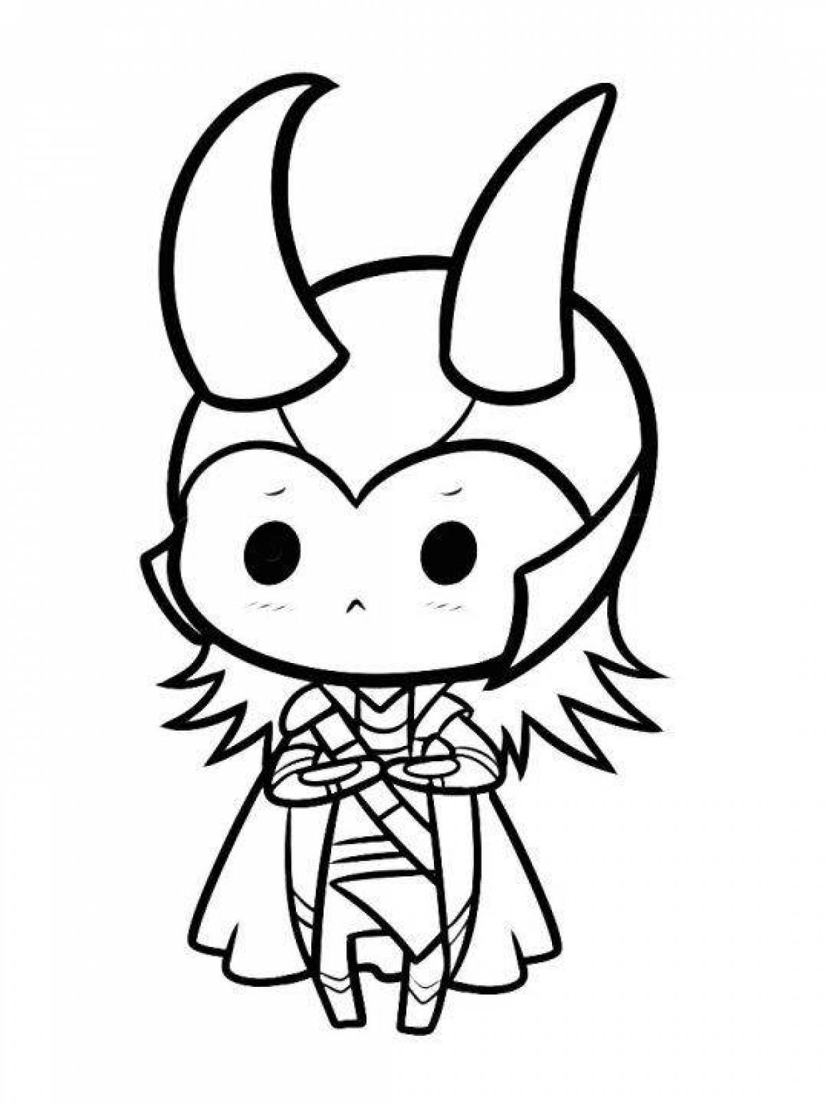 Loki bobo colorful coloring page