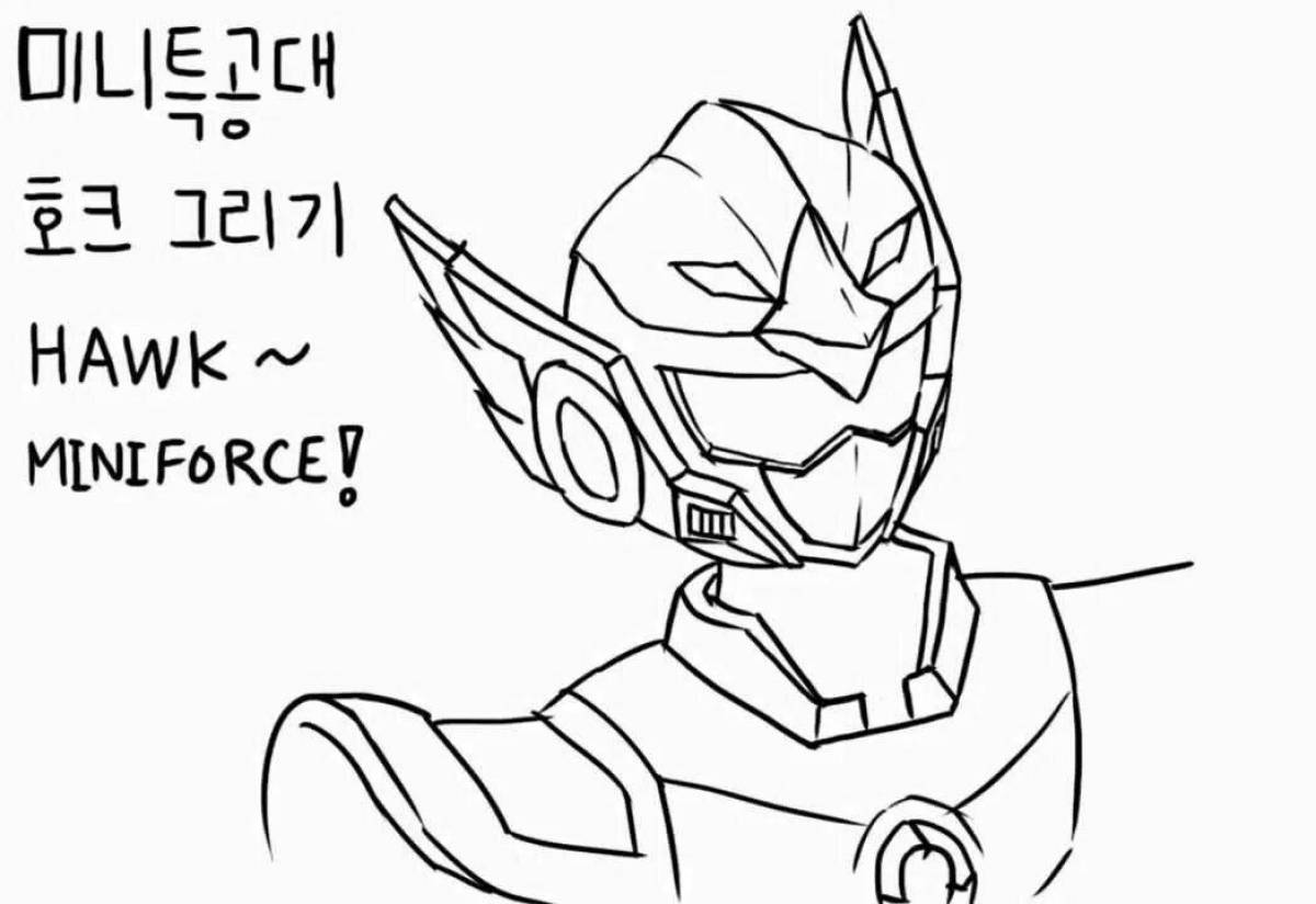Miniforce x awesome coloring book