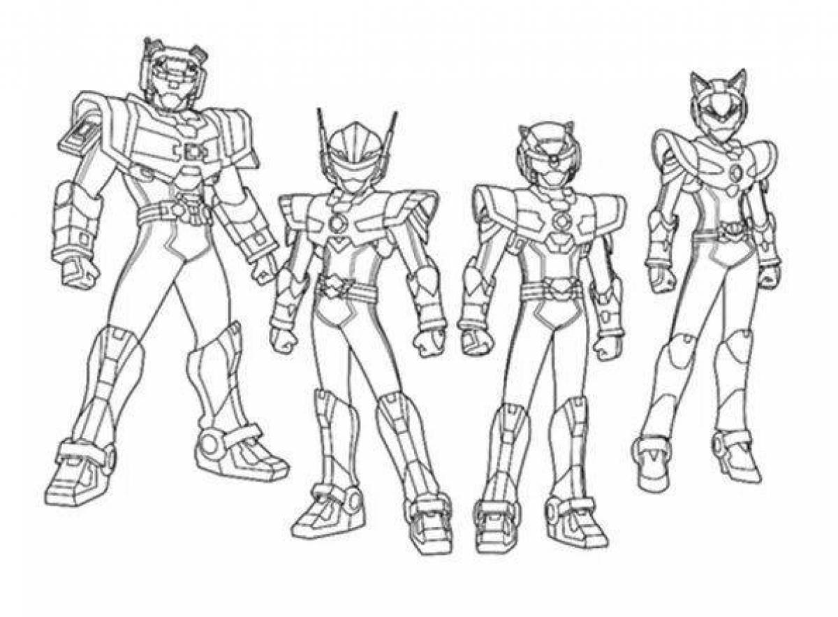 Miniforce x intriguing coloring page
