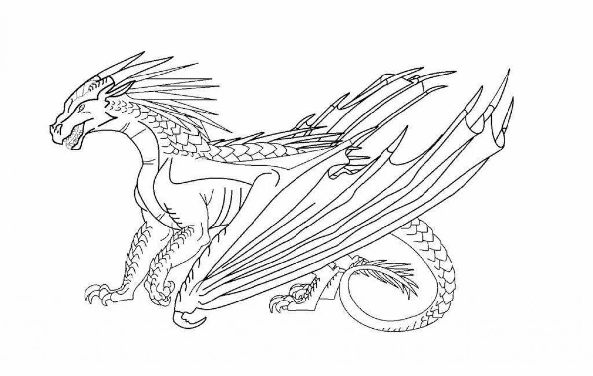 Charming dragon saga coloring book