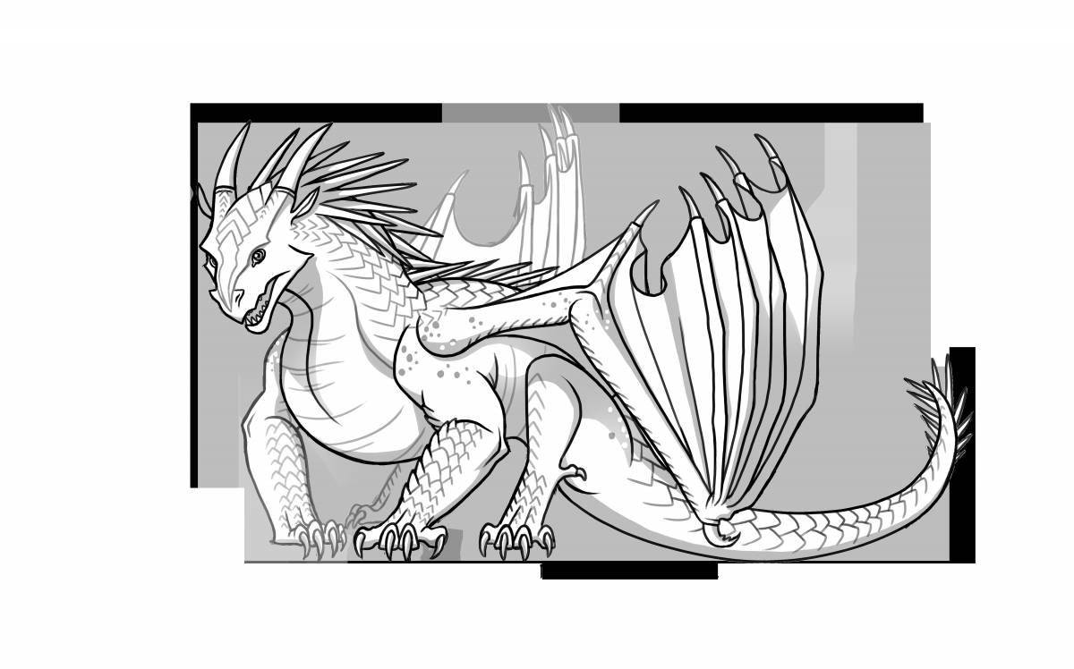 Large coloring dragon saga