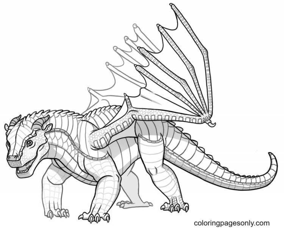 Dragon saga glitter coloring book