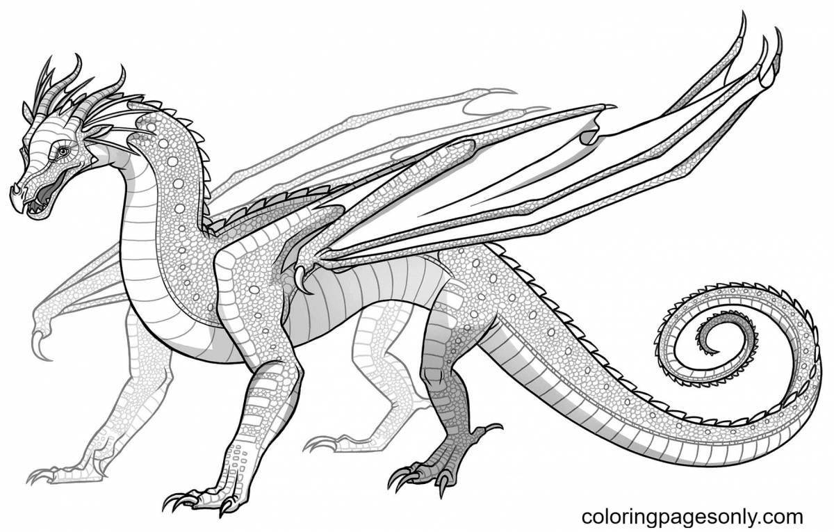Sublime coloring page dragon saga