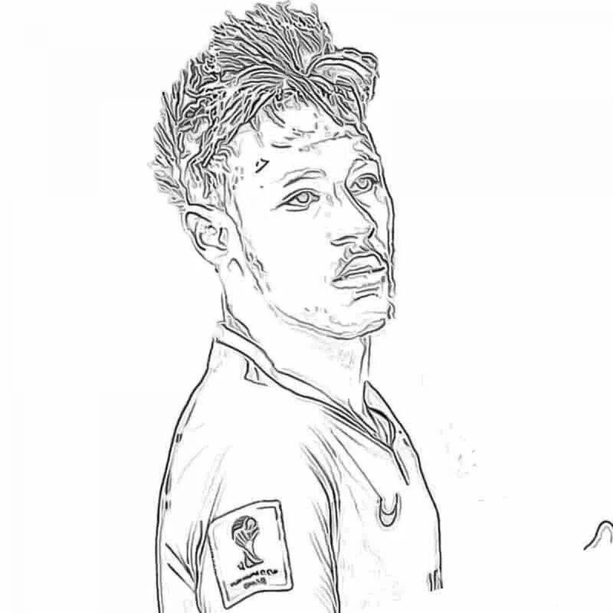 Neymar's exciting coloring book