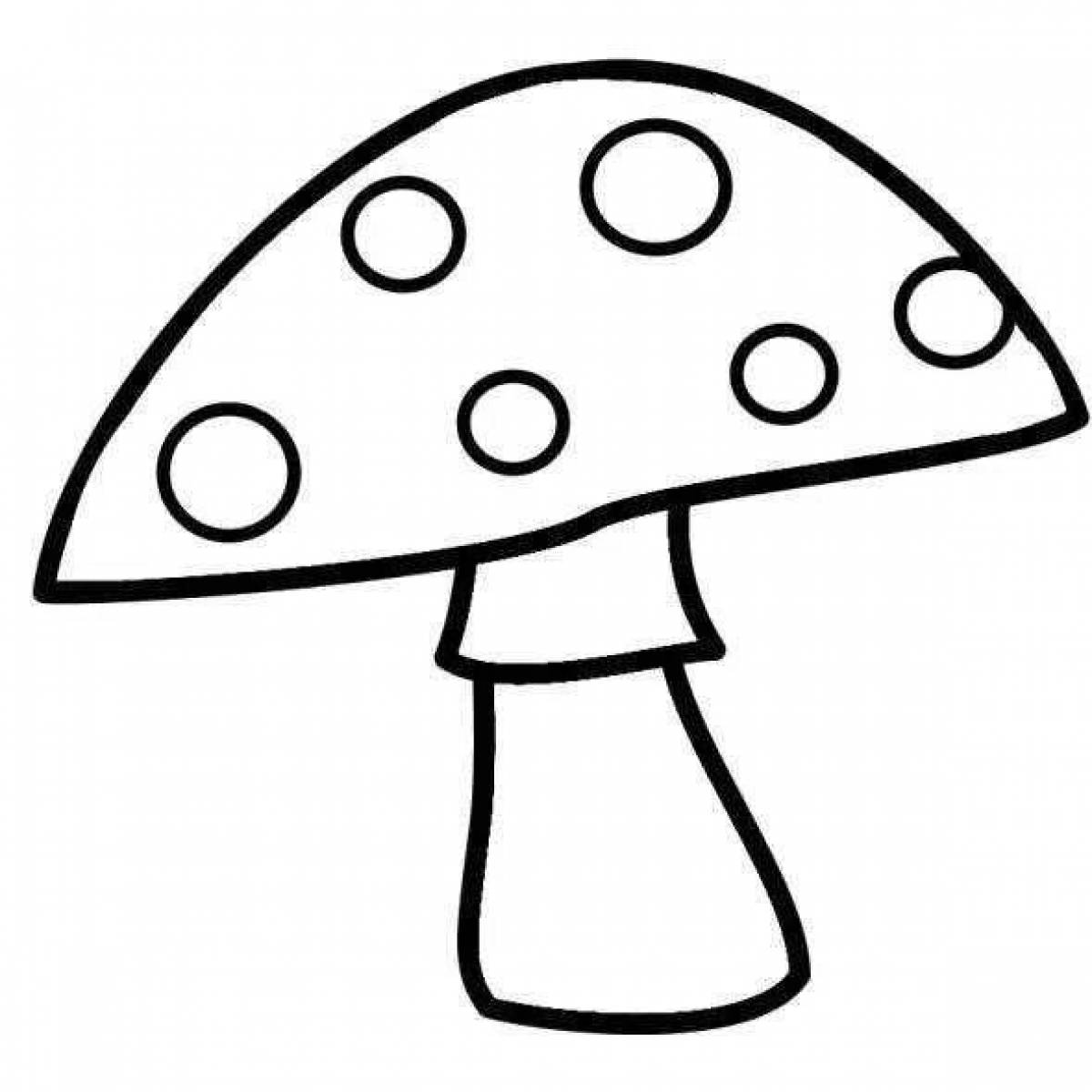Привлекательная раскраска грибов-мухоморов