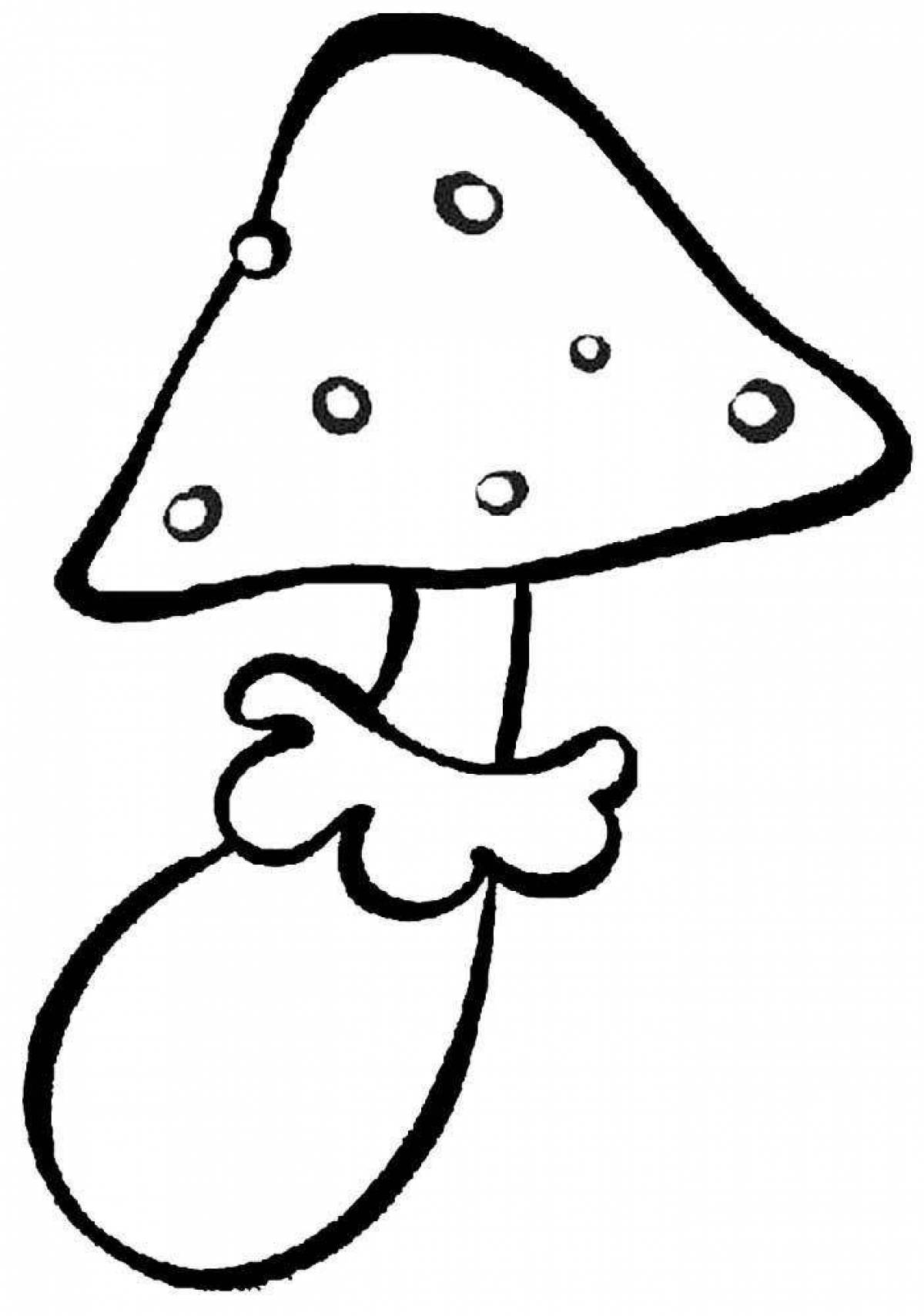 Coloring page graceful fly agaric