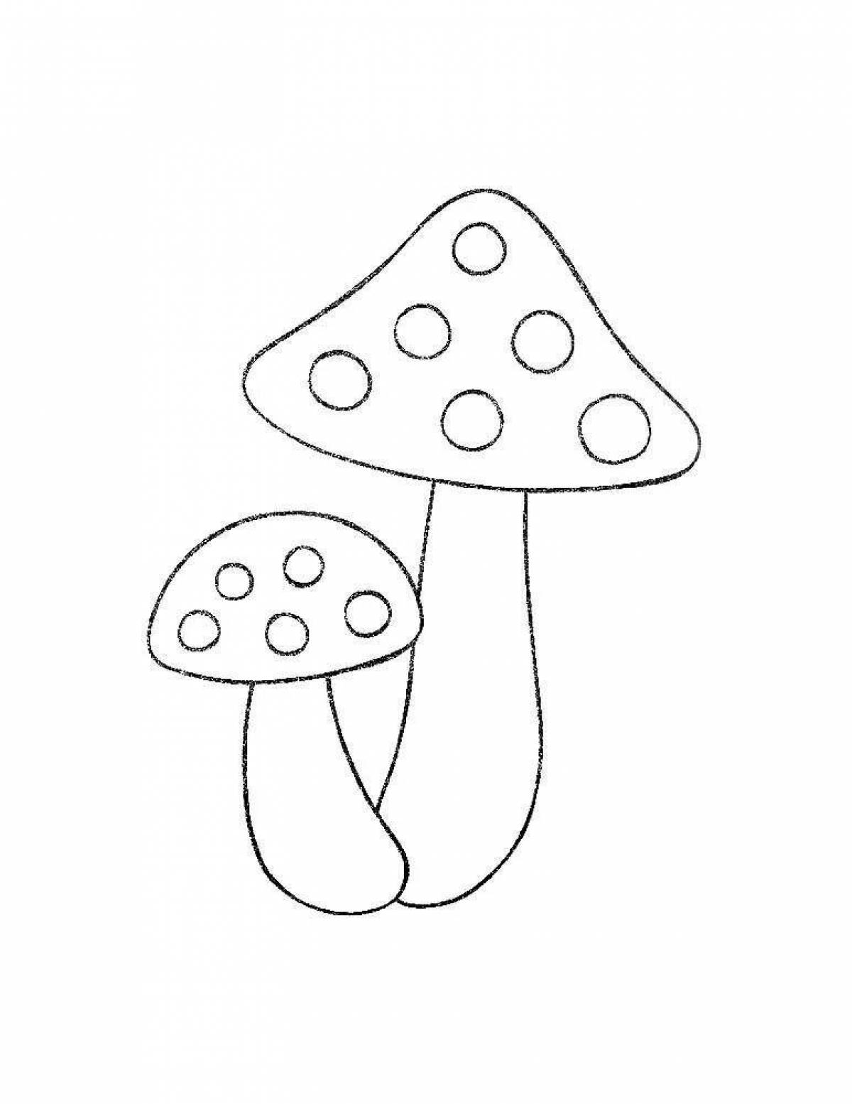 Coloring gentle fly agaric