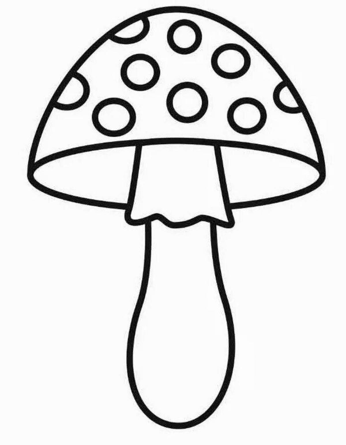 Увлекательная раскраска грибов-мухоморов