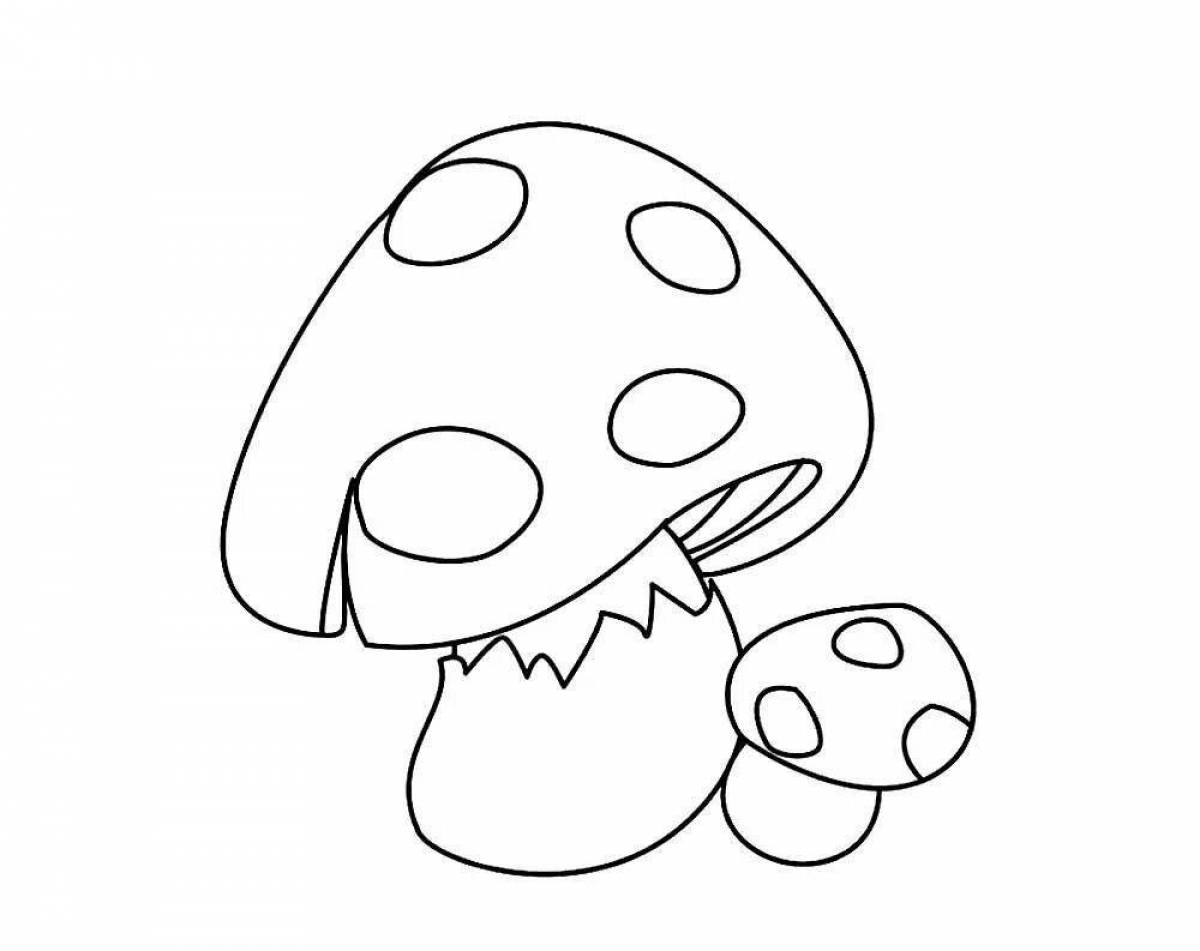 Adorable fly agaric coloring page