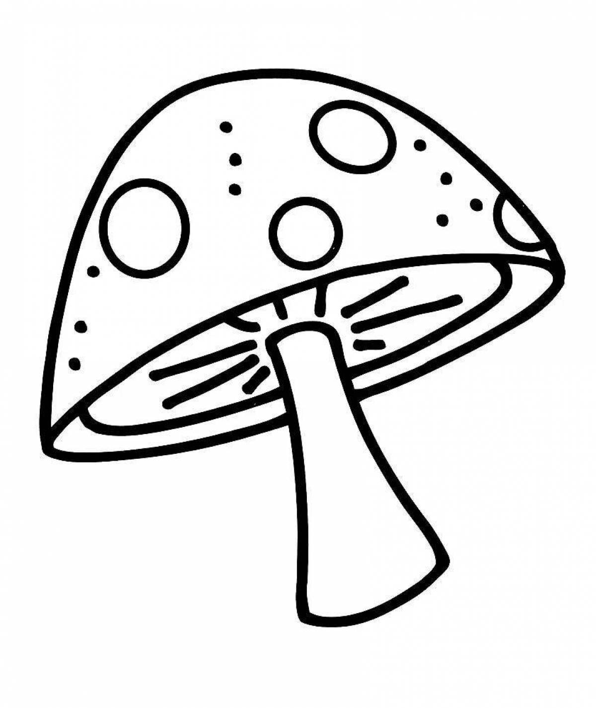 Coloring cute fly agaric