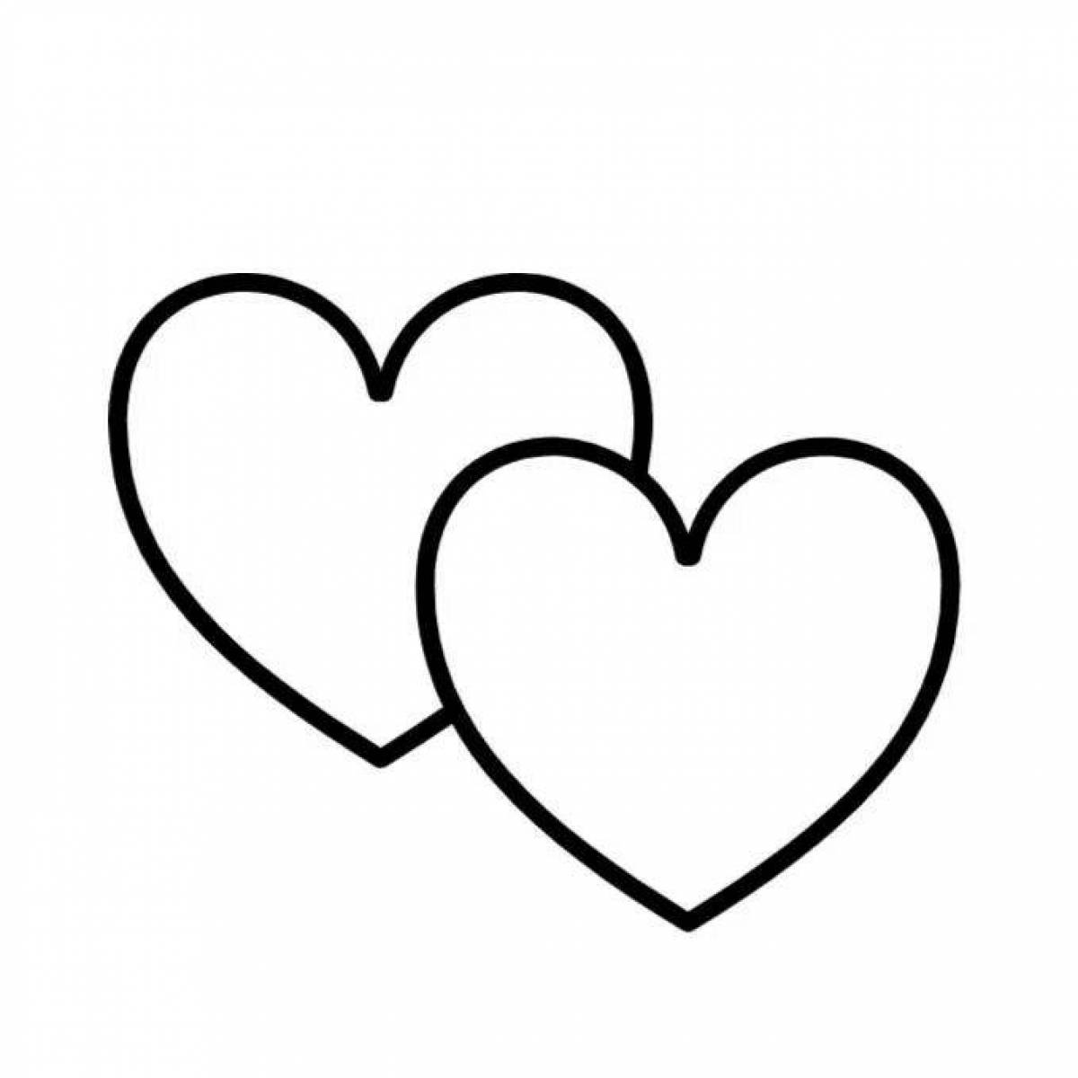 Раскраска «милые сердечки»