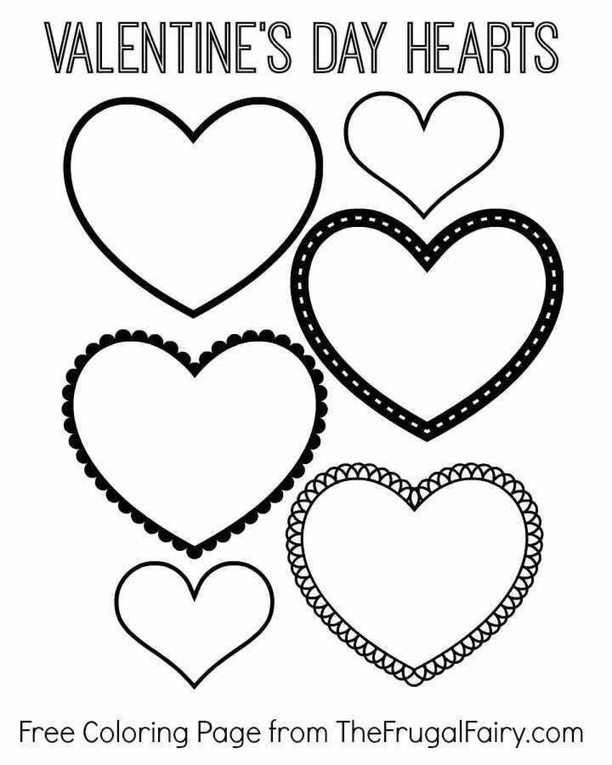 Exquisite little hearts coloring book