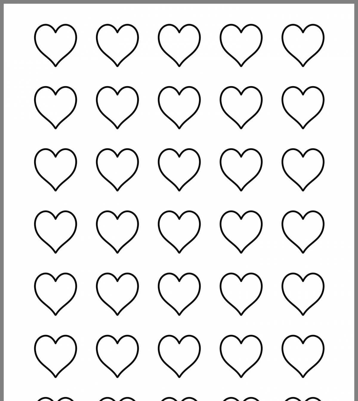Glamorous hearts coloring book