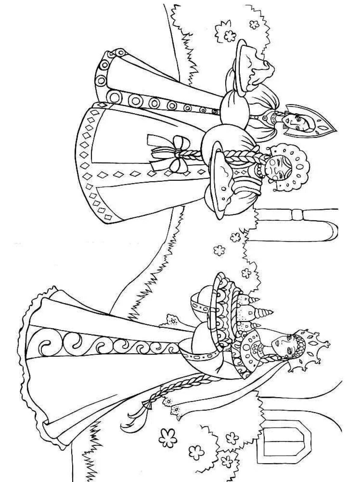 Coloring page amazing princess vasilisa