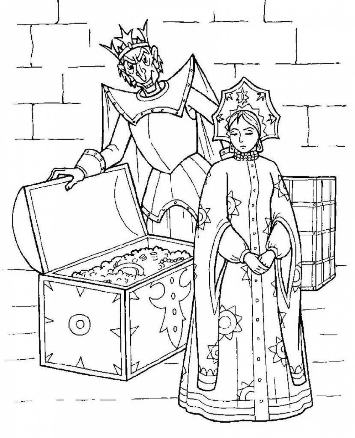 Colorful princess vasilisa coloring book