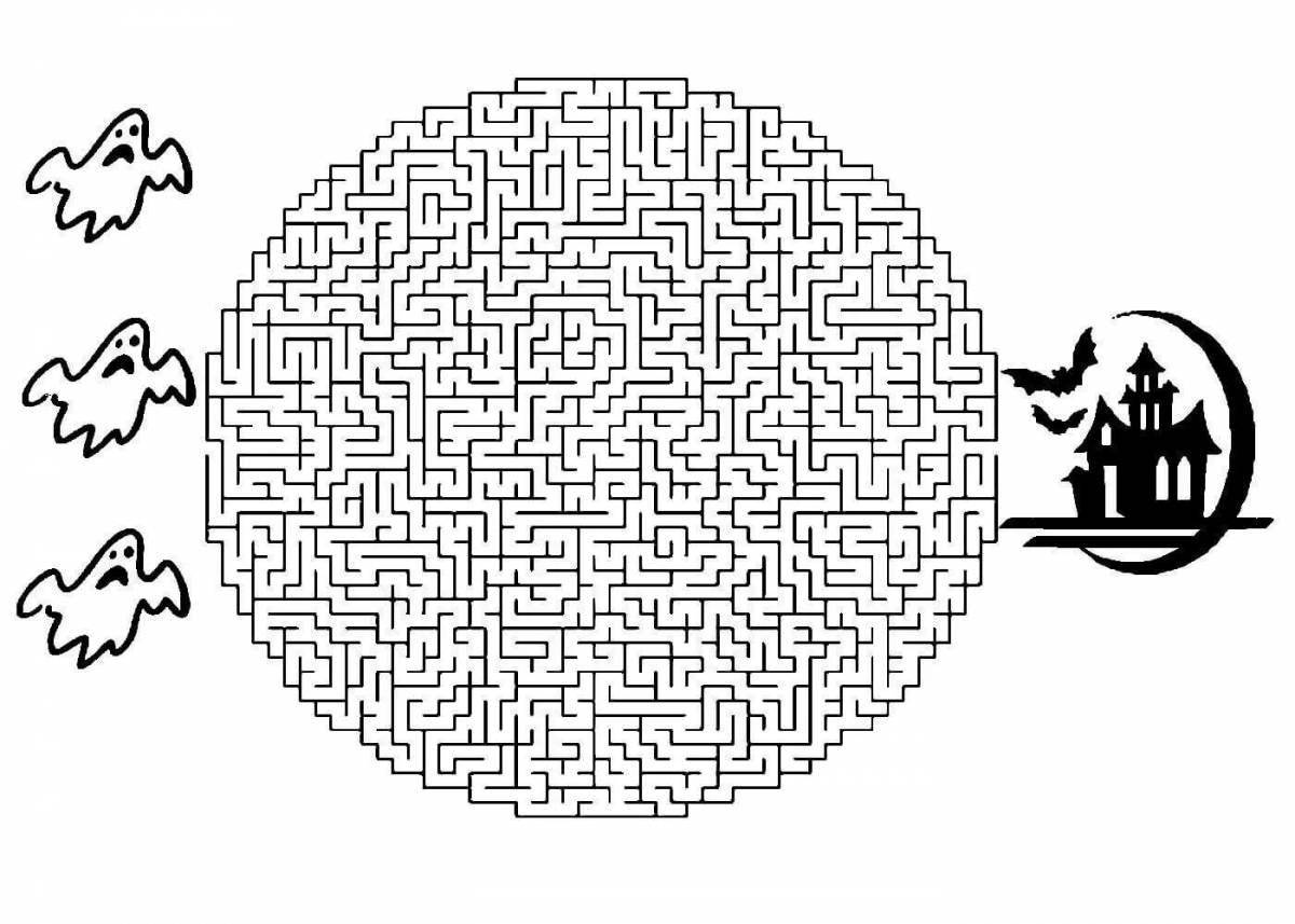 Coloring complex labyrinth - hypnotic