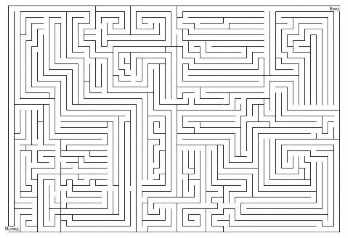 Labyrinth complex coloring page - заманчиво