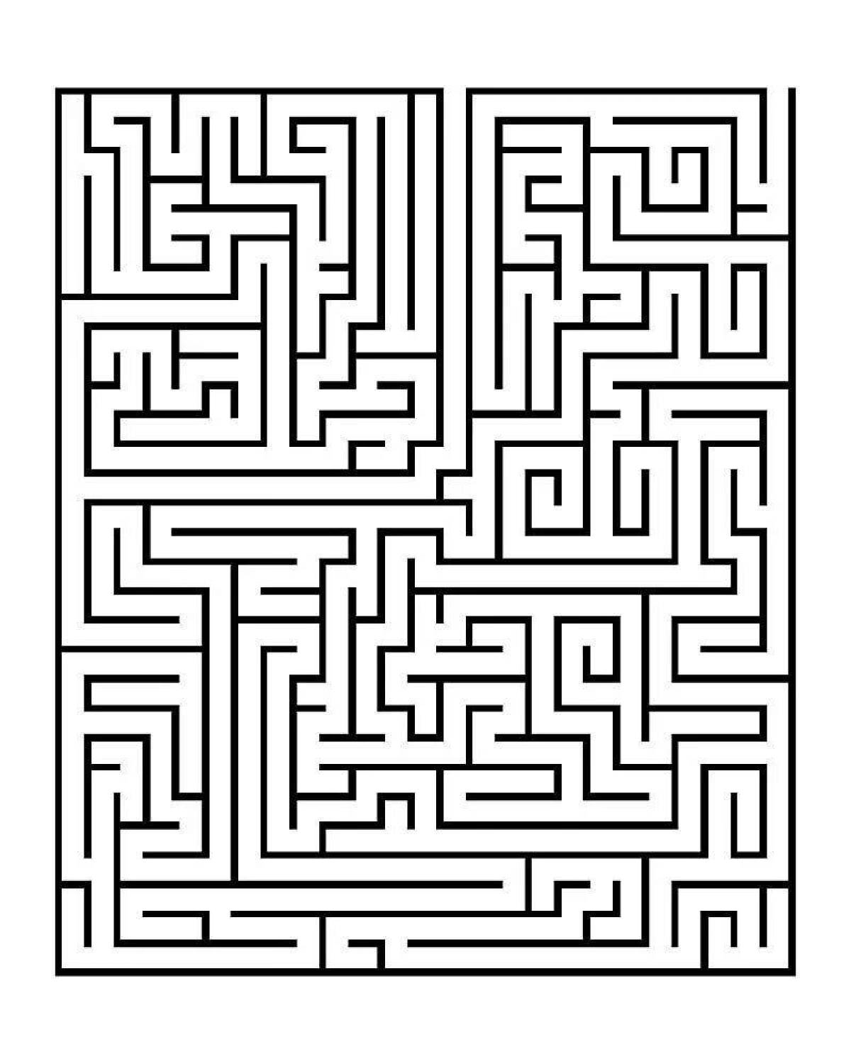 Labyrinth complex coloring page - labyrinthform