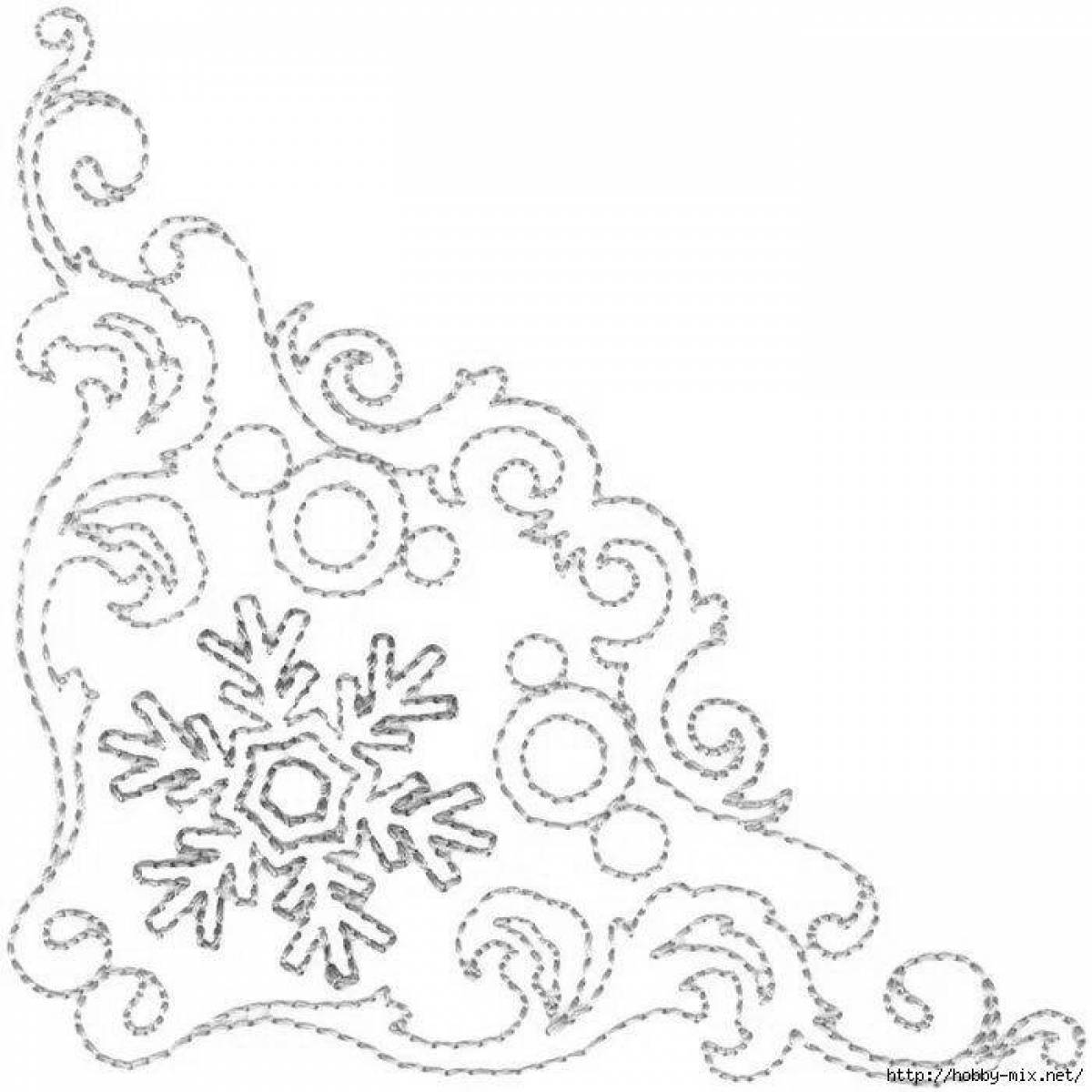 Elegant frosty patterns coloring pages