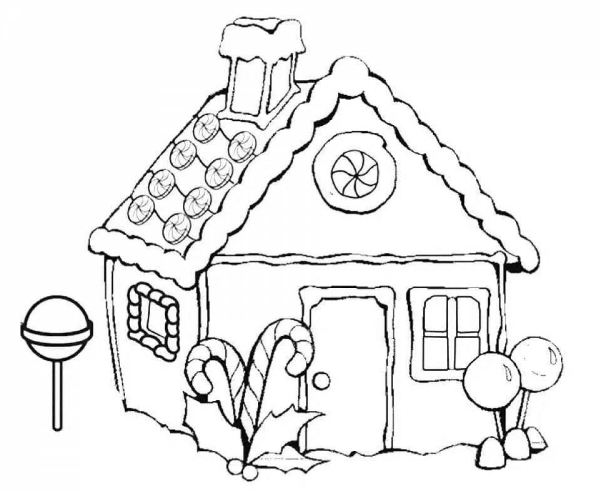 Colourful house coloring pages for boys