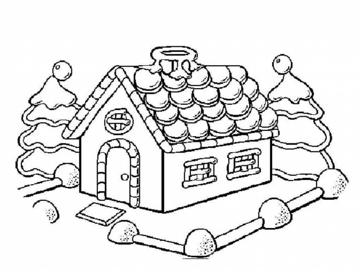Coloring pages cozy houses for boys