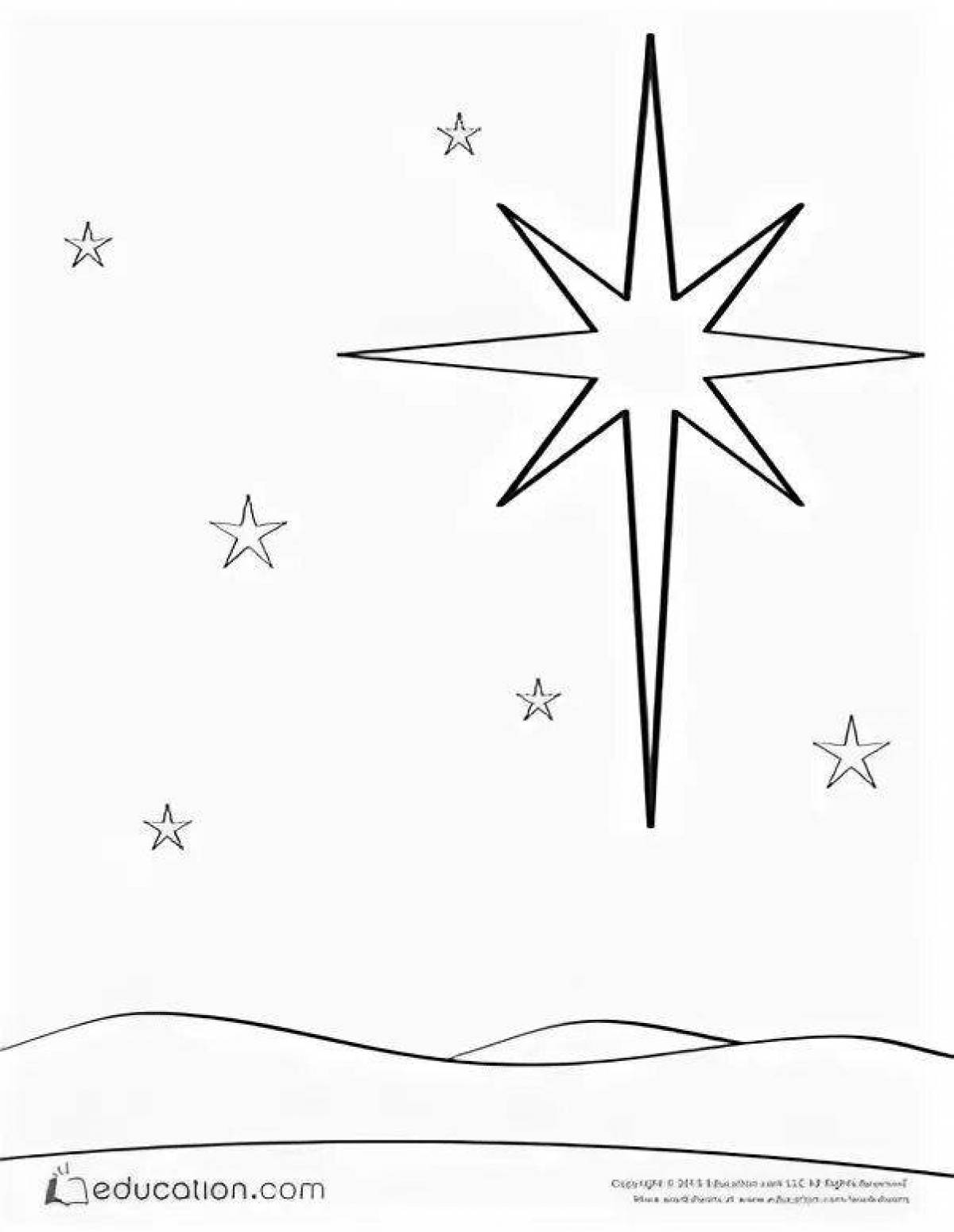 Greatness coloring star of Bethlehem drawing