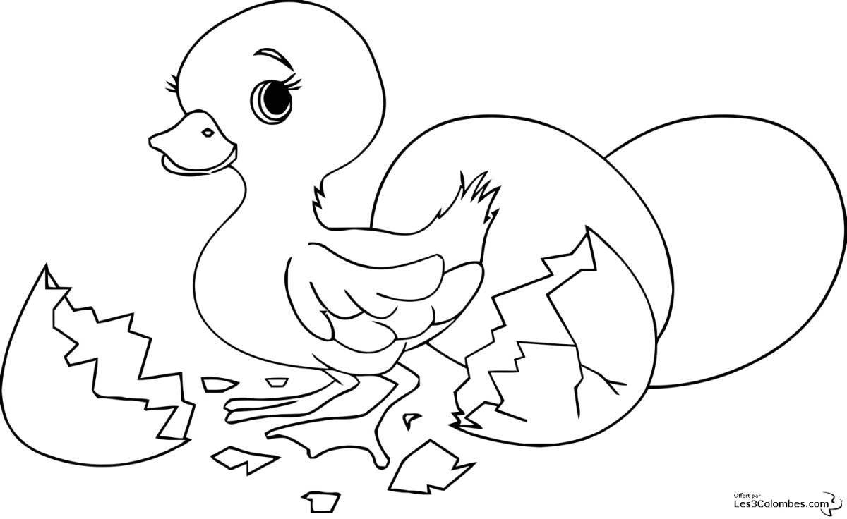 Exciting lanfangfan duck coloring page
