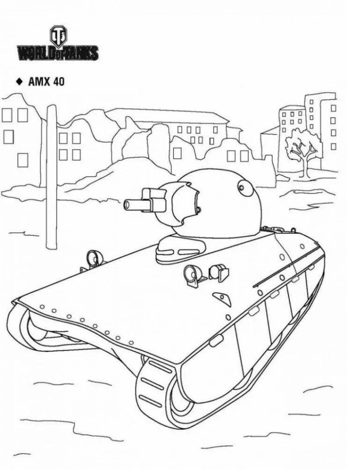 Яркая раскраска world of tanks