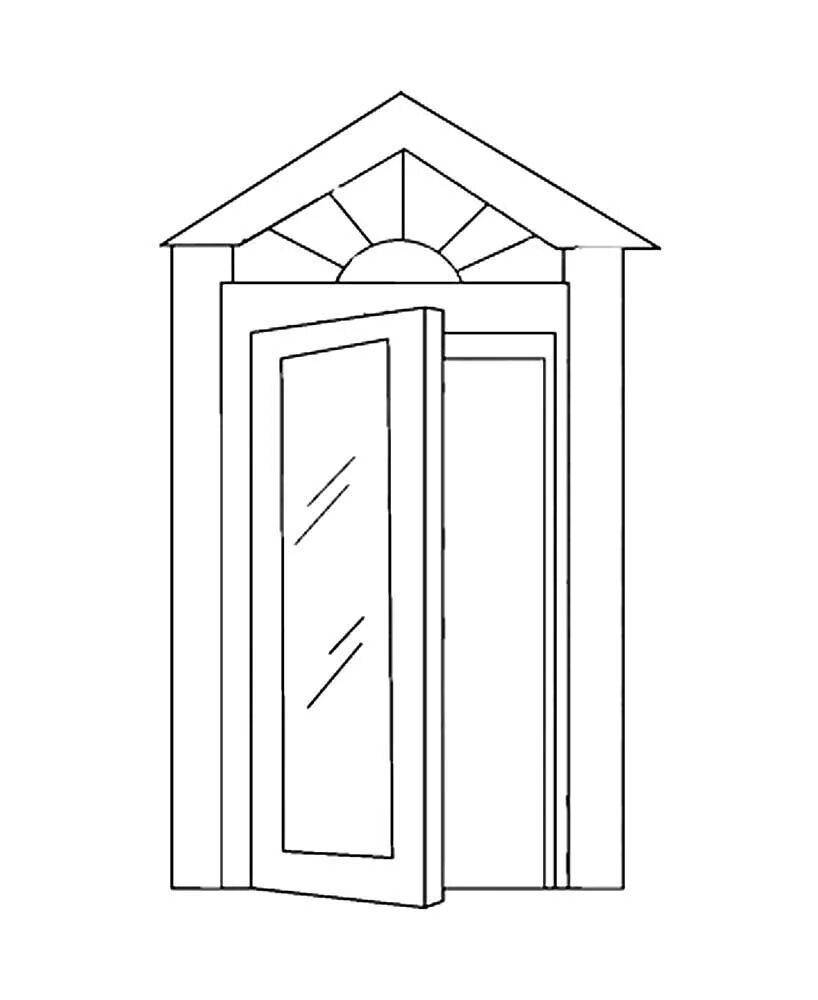 Playful figurine from doors coloring page