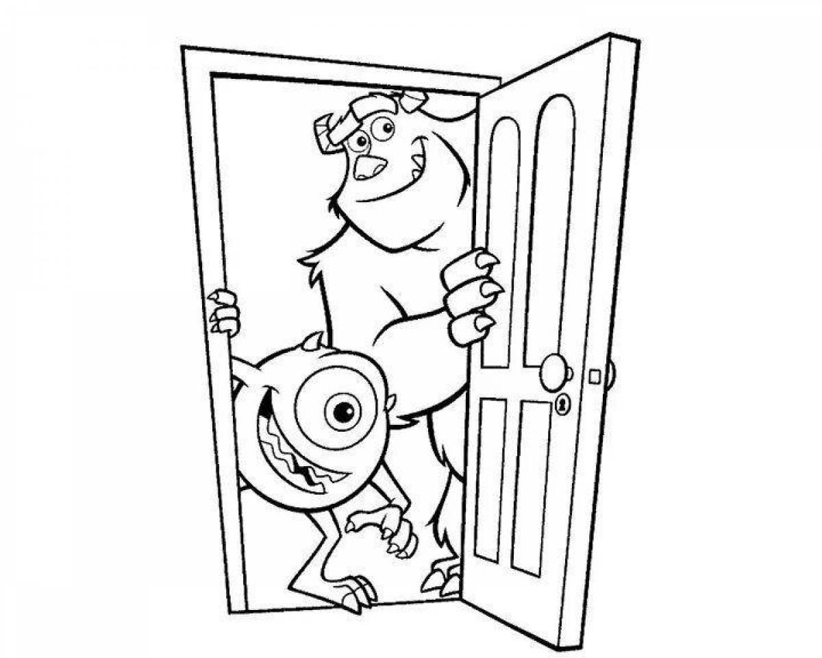 Fat figure from doors coloring book