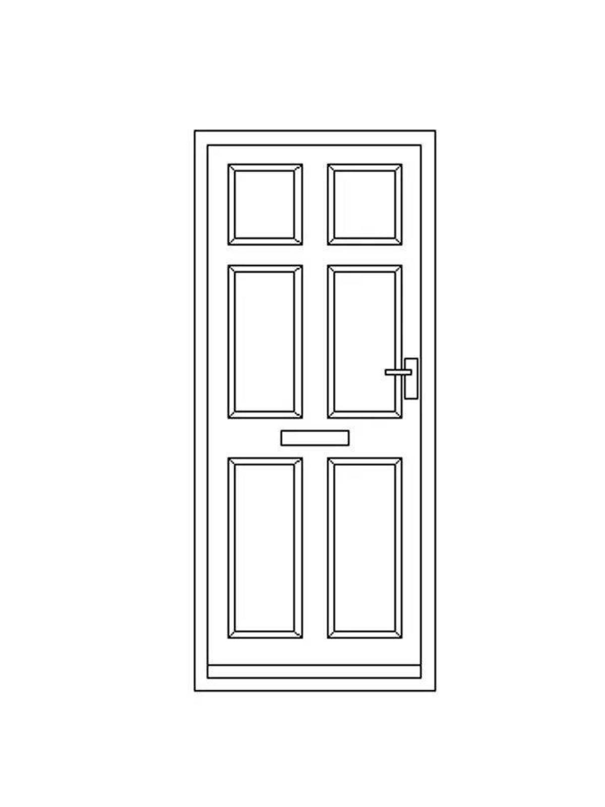 Color figurine from doors coloring page