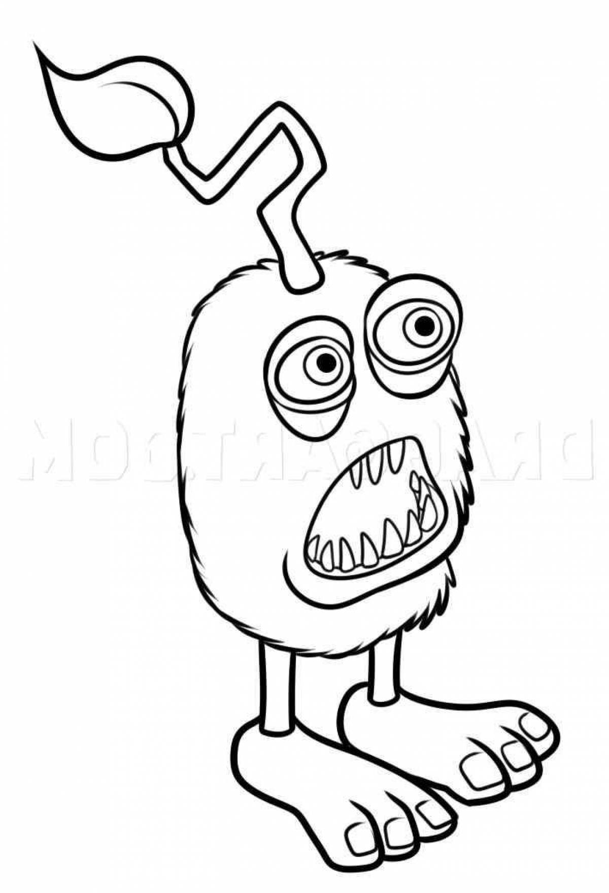Sparkling May Singing Monster coloring page
