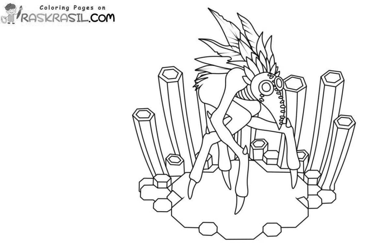 Coloring page Gorgeous May Singing Monster