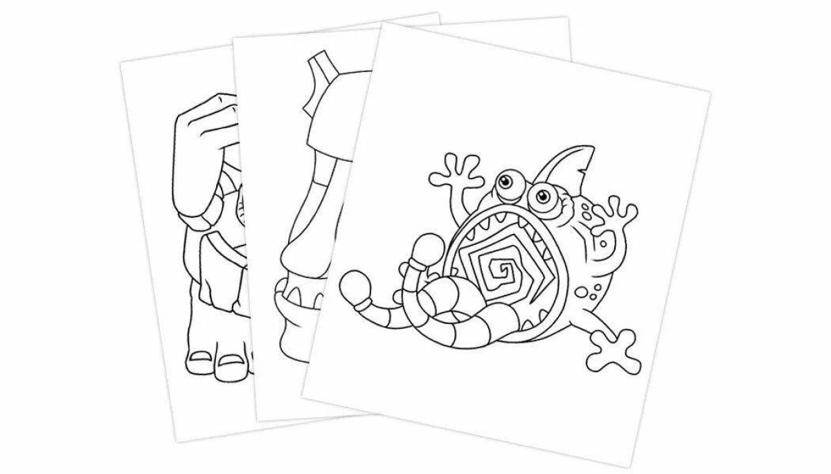 Jovial mai singing monster coloring page