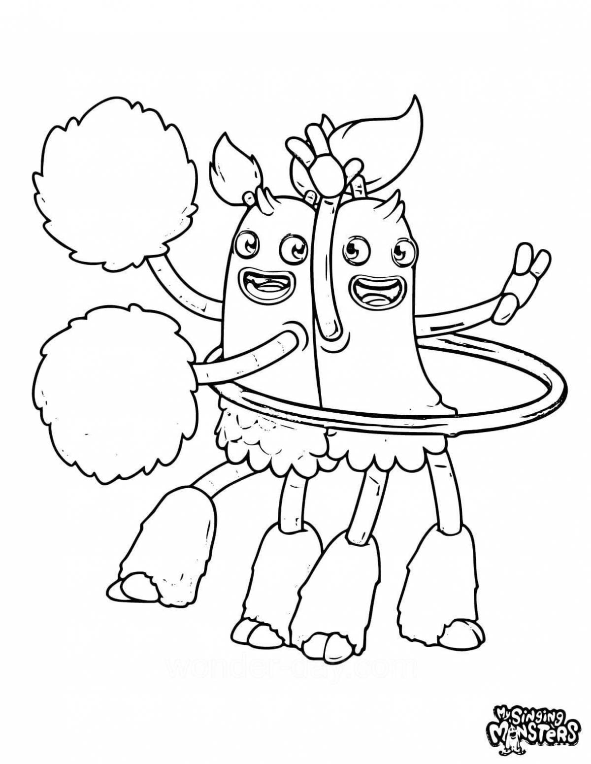 Dazzling mai singing monster coloring page