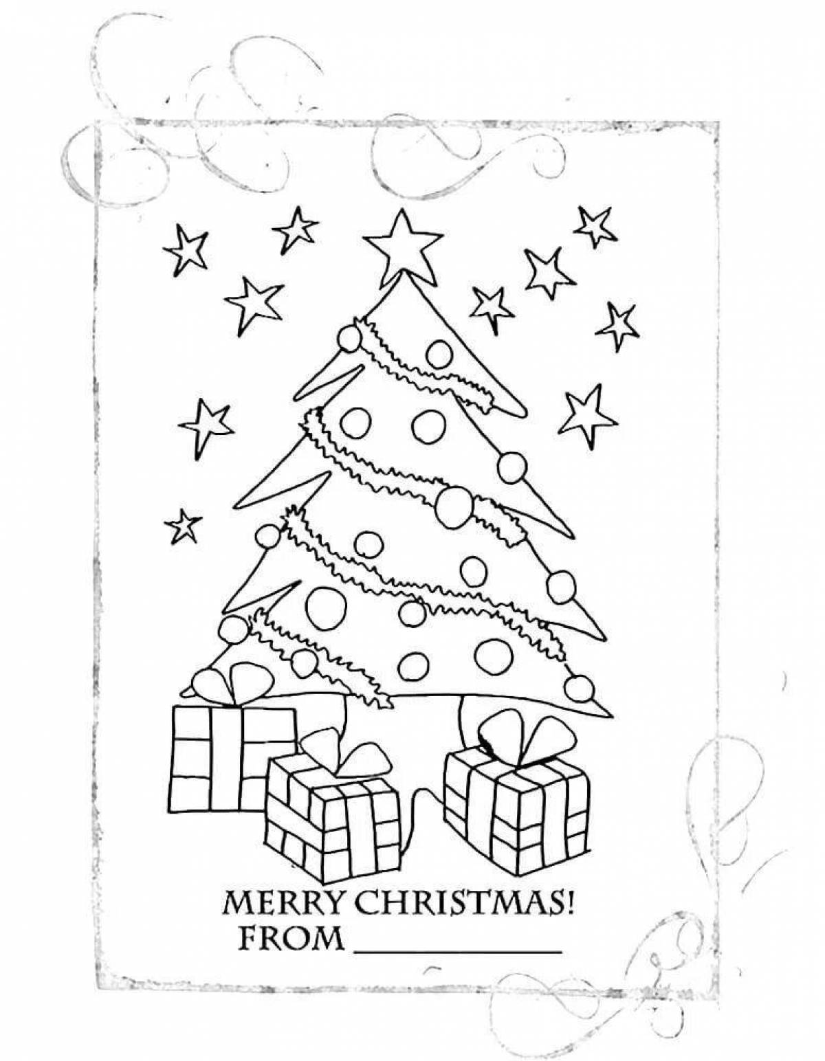 Witty Christmas card coloring book
