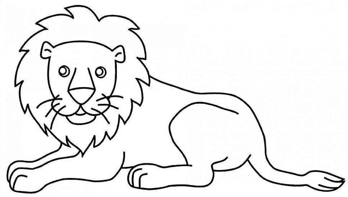 Раскраска мужественный лев
