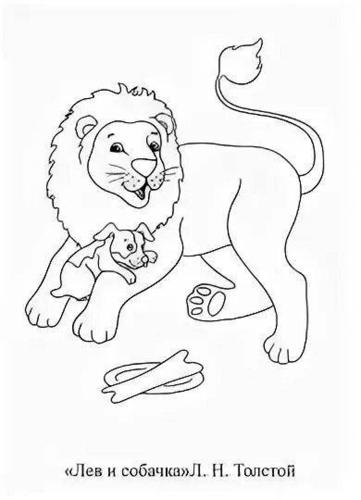 Affectionate dog coloring page