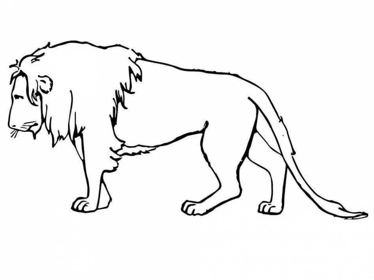 Gracious lion coloring page