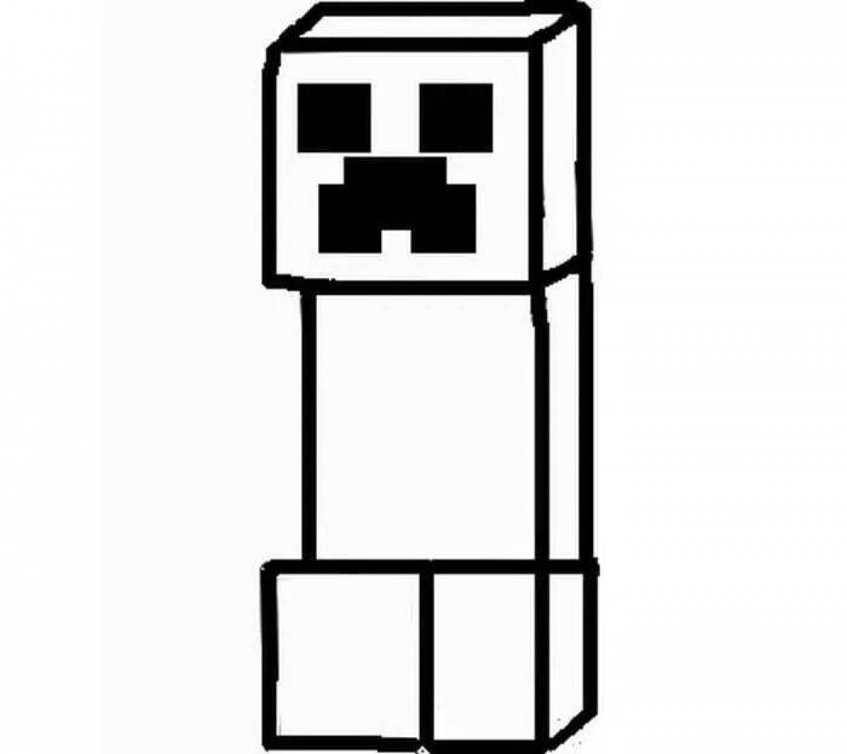 Minecraft creeper fun coloring