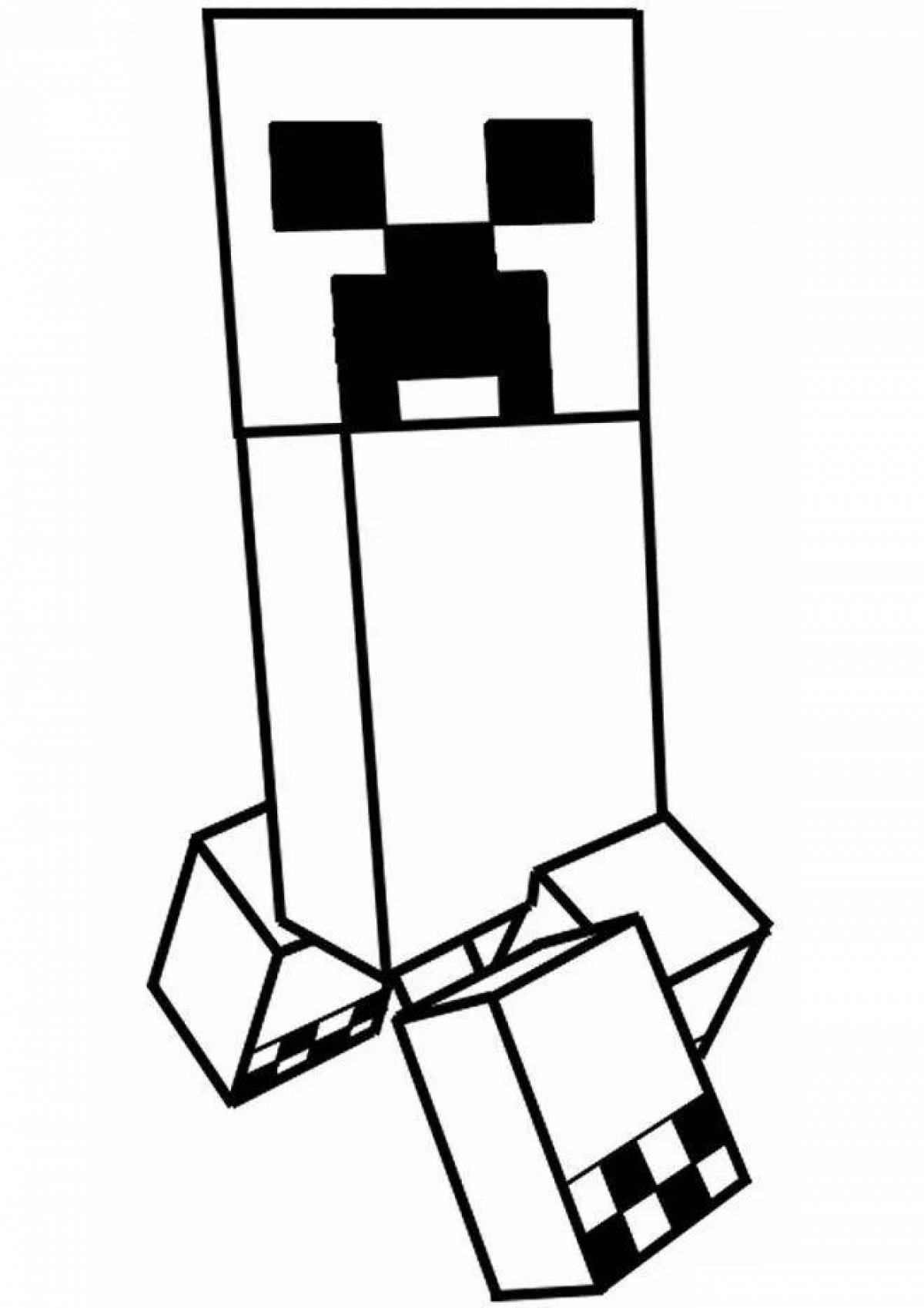 Minecraft creeper joyful coloring